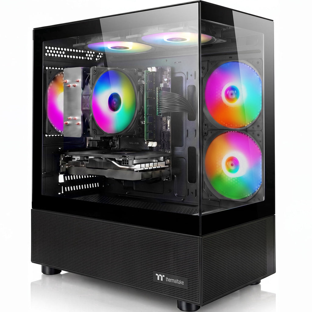 AIGAMEPC Gaming PC Desktop Computer, Intel Core i7 up to 4.0GHz, GTX 1660 Super 6GB, 16GB RAM, 512GB M.2 SSD, BX3 550W 80PLUS Bronze PSU, WiFi 5, RGB Fan x5, Windows 11 Home (Black)